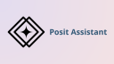 The Posit Assistant logo — a star inside two overlapping diamonds — beside the words 'Posit Assistant,' on a light purple background.